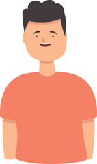 Smiling handicap boy icon cartoon vector. Child down. Cute support