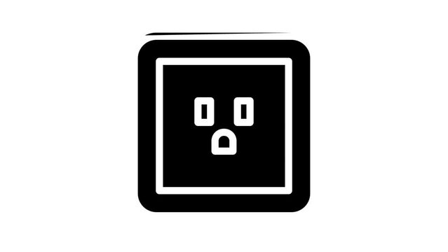 american socket line icon animation