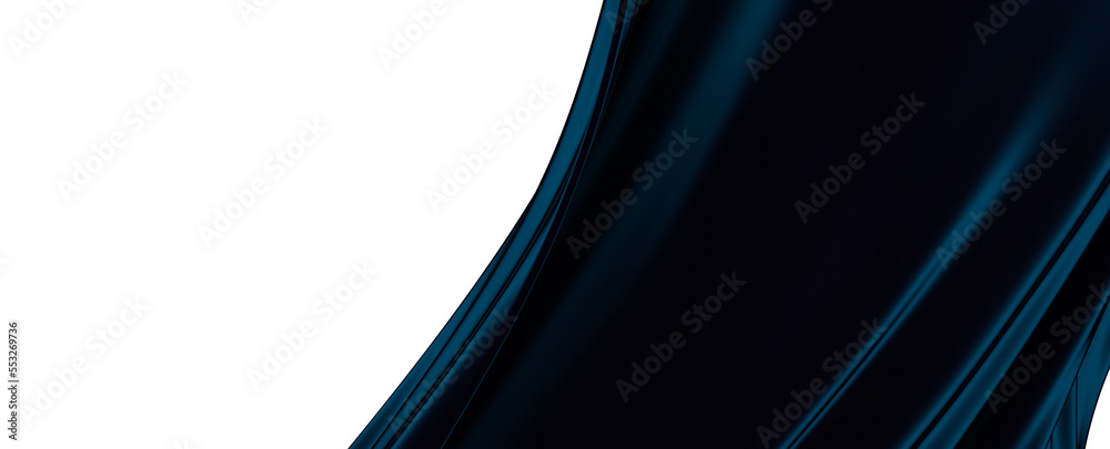 Poster Abstract blue waves background.3d Rendering.