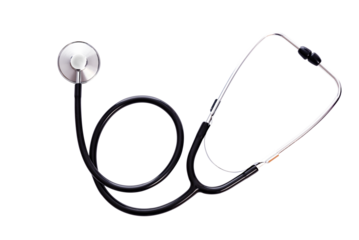 Medical equipment - stethoscope isolated on a transparent background.