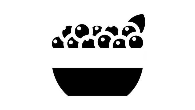 acai berries glyph icon animation