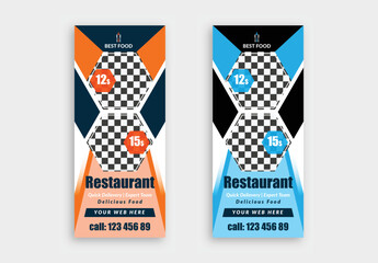 Food Roll Up banner design template