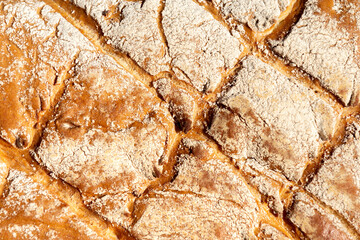 A homemade bread background texture