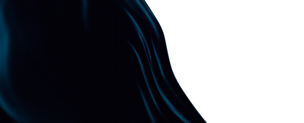 Naklejka premium abstract blue wave background, night simple and elegant 3d render wallpaper