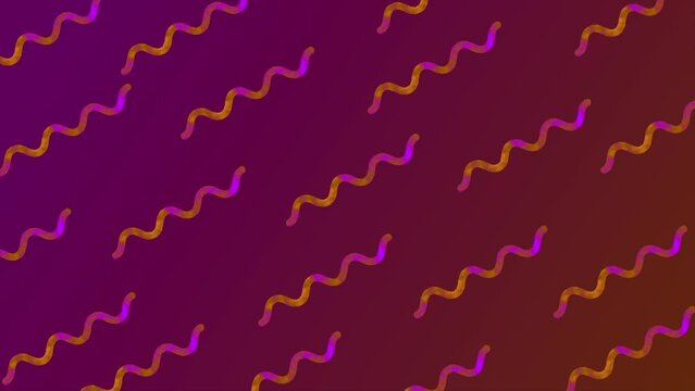baby pink and orange color changing squiggly line pattern background
