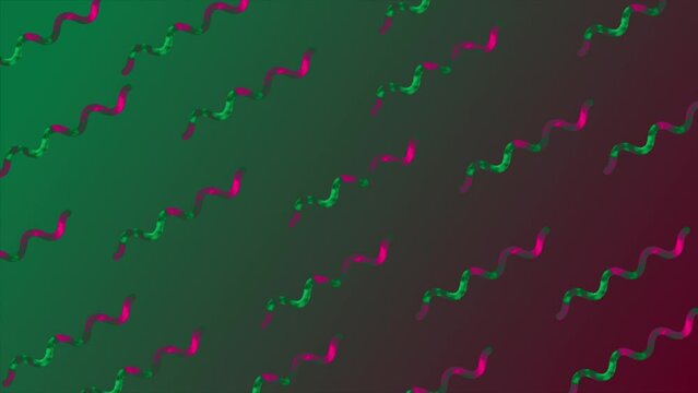dark pink and green color changing squiggly line pattern background