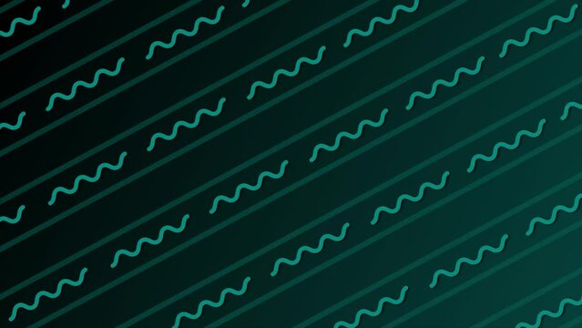 dull green color parallel squiggly line pattern background