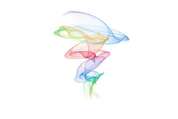 Abstract colorful wave flowing isolated background design