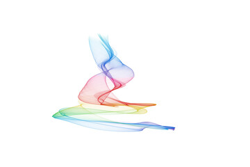 Abstract colorful wave flowing isolated background design