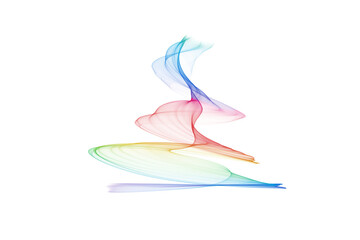 Obraz premium Abstract colorful wave flowing isolated background design