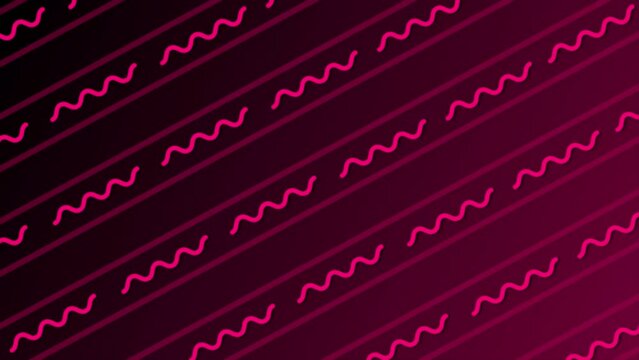 Magenta red color parallel squiggly line pattern background