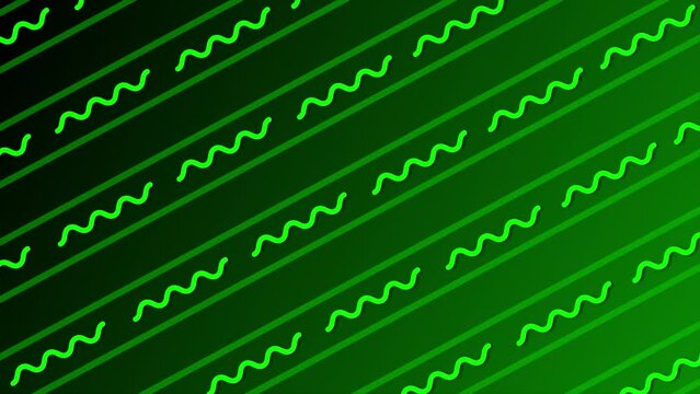 green  color parallel squiggly line pattern background
