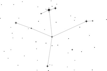 Simple astronomical illustration of the constellation Aquila (the Eagle). Transparent PNG design element for websites, print and other graphics. © Irwin Seidman