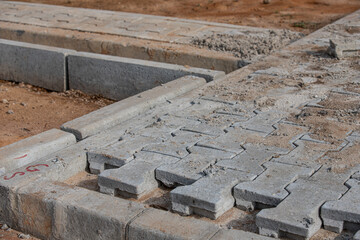 The ideal laying of technical paving stones to enable the development