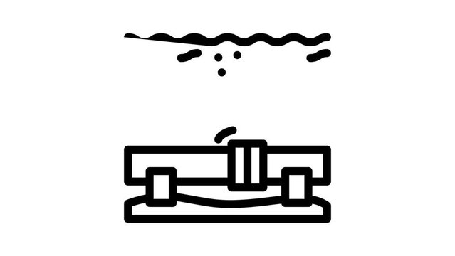 underwater welding line icon animation