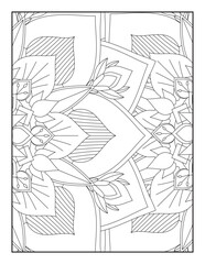 Floral Mandala Coloring Pages, Coloring Page For Adults,