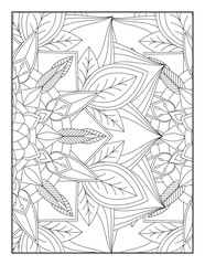 Floral Mandala Coloring Pages, Coloring Page For Adults,
