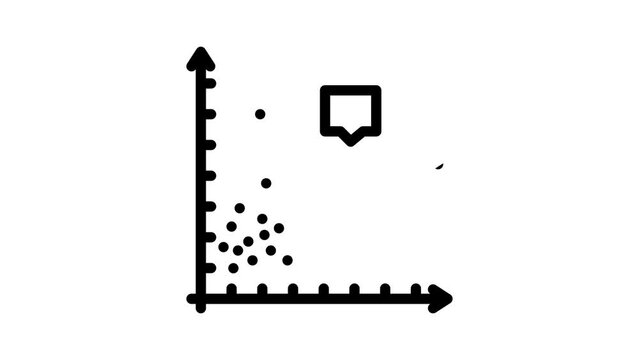 dot plot visualization line icon animation