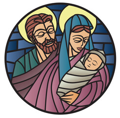 Stainless Glass Nativity