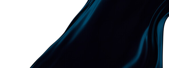 fabric 3D render abstract background of smooth lines of spline blue waves