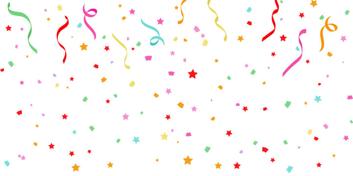 Party celebration background with colorful confetti	