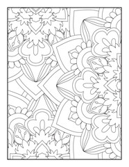 Floral Mandala Coloring Page, Flower Mandala Coloring Page for Adults, mandala flower coloring pages.