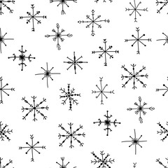 Vintage snowflake scandinavian background, great design for any purposes.