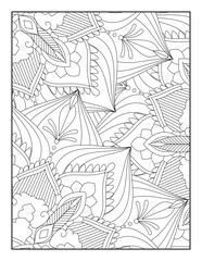 Fototapeta premium Floral Mandala Coloring Page, Flower Mandala Coloring Page for Adults, mandala flower coloring pages.