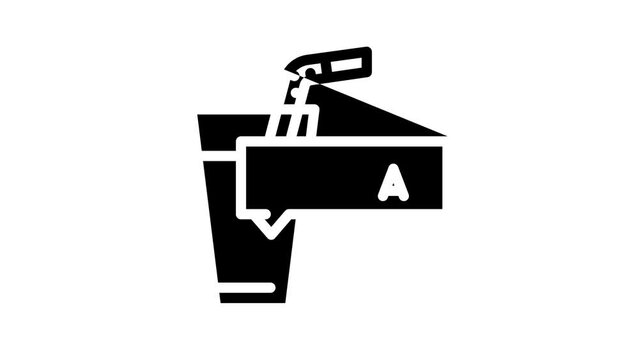 diet drink line icon animation
