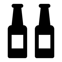 Beer Bottles Glyph Icon