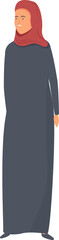 Muslim fashion icon cartoon vector. Arab hijab. Saudi female