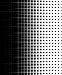 Black halftone square background. Vector illustration.	