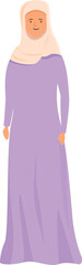 Outfit culture icon cartoon vector. Fashion muslim. Arab girl