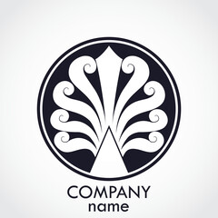 elegant classic ornament shape in circle / logo design