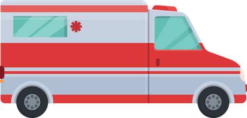 Emergency van icon cartoon vector. Ambulance car. Siren travel