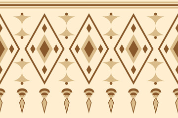 Ethnic fabric pattern geometric style. Sarong Aztec Ethnic oriental pattern traditional cream background. Abstract,vector,illustration. use for texture,clothing,wrapping,decoration,carpet. 
