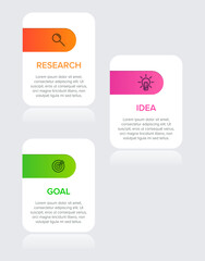 Obraz premium Vertical infographic design with icons and 3 options or steps. Thin line. Infographics business concept. Can be used for info graphics, flow charts, presentations, mobile web sites, printed materials.