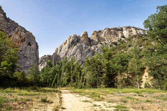 La Yecla Gorge, Burgos Province, Spain. It is a deep and narrow gorge in Spain