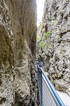 La Yecla Gorge, Burgos Province, Spain. It is a deep and narrow gorge in Spain