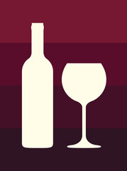 Wine concept vector poster