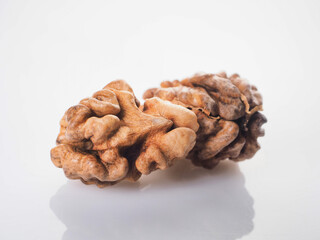 walnut kernels shelled close up