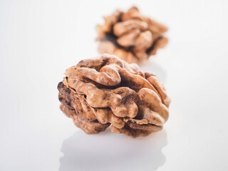walnut kernels shelled close up