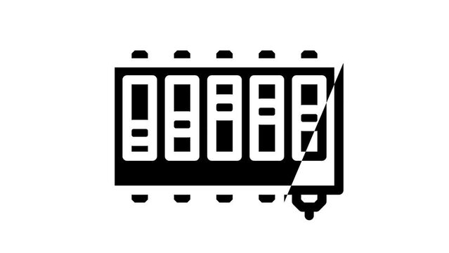 dip electronic line icon animation