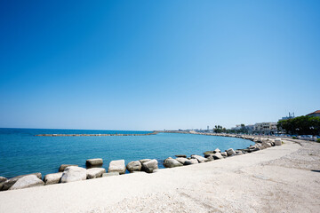 Fototapeta premium Pier of St. Nicholas in downtown of Bari, Puglia region, Italy.