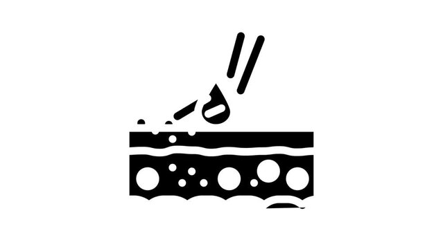 phytophotodermatitis skin problem glyph icon animation