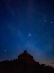 Arizona Views from Sedona's Bell Rock at Night, Night Hike with Stars