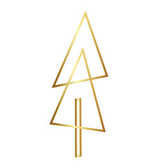 Tannenbaum Gold Skizze Zeichnung Weihnachten