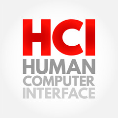 HCI - Human Computer Interface the man-machine studies or man-machine interaction, acronym technology concept background