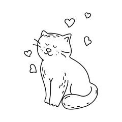 Happy Mew Year for Cats Day. Valentine's Day greeting card