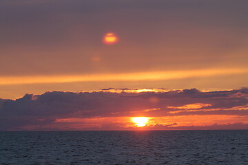 Baltic sea and sunset.